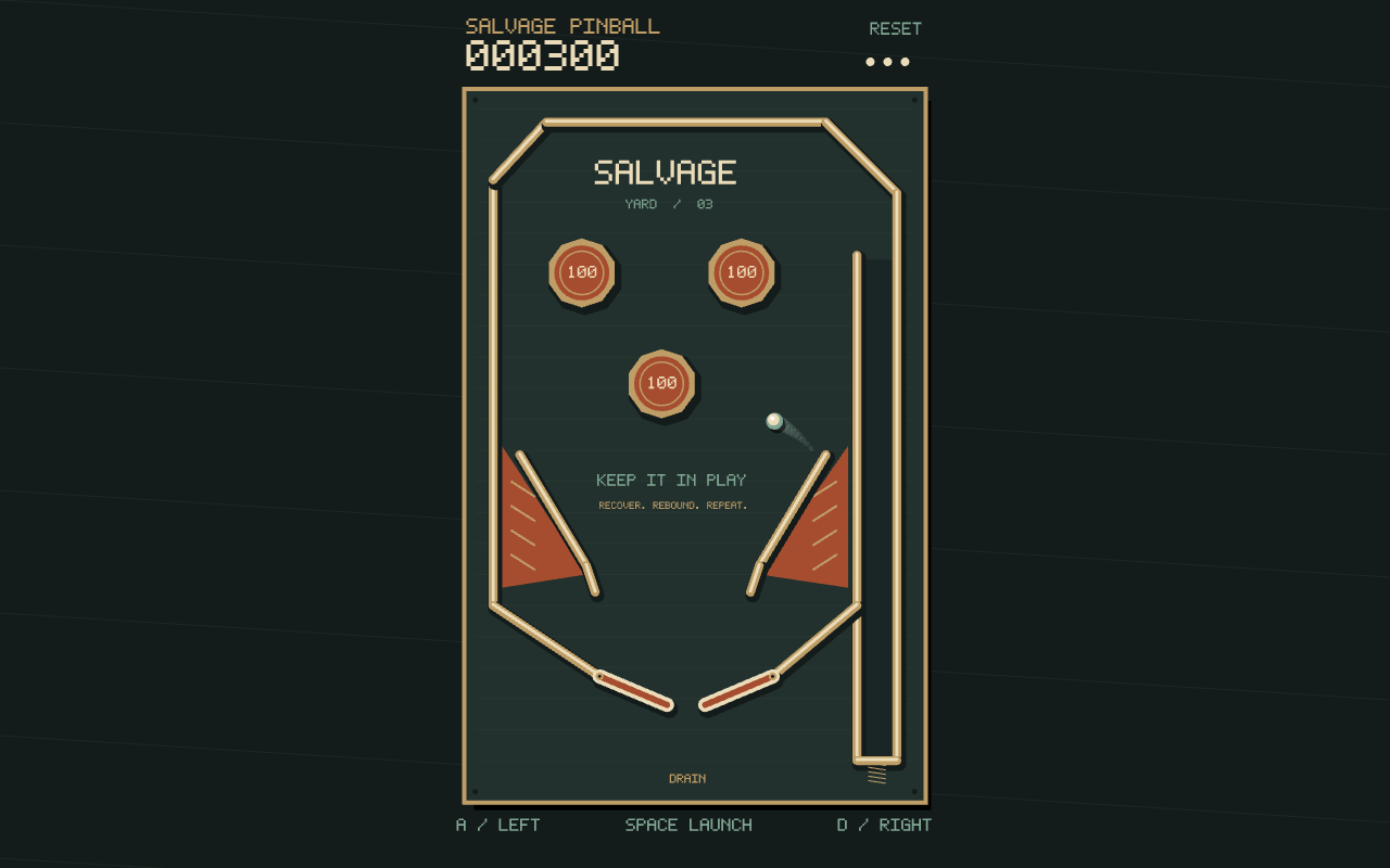 Salvage Pinball gameplay